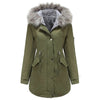 Parka vert militaire femme