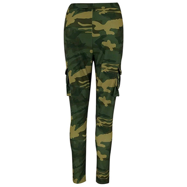 Pantalon imprimé militaire femme