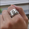 Bague US Navy argent