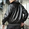 Blouson aviateur noir cuir homme