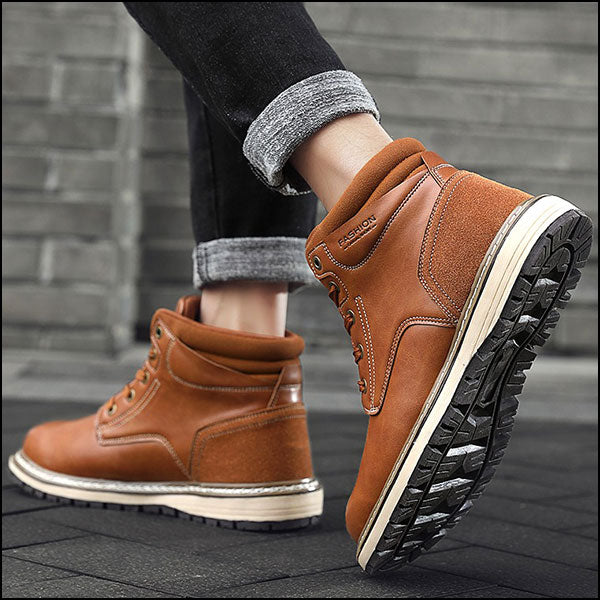 Bottines militaires marron