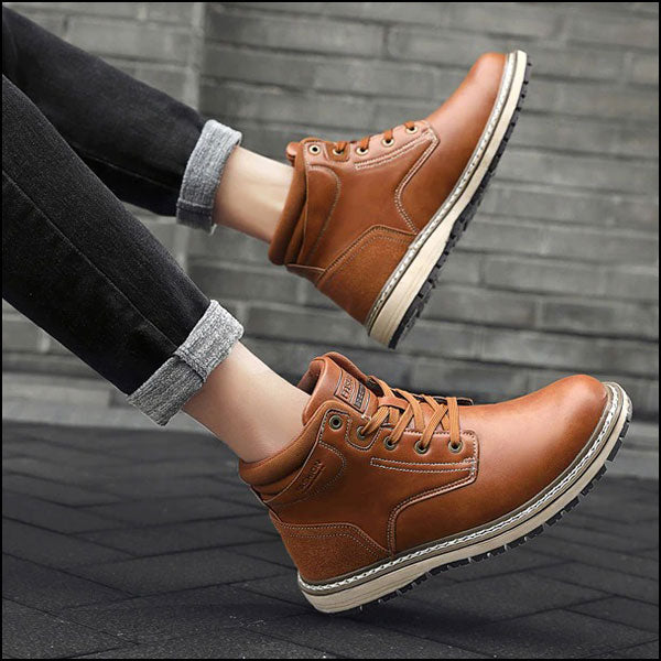 Bottines militaires marron