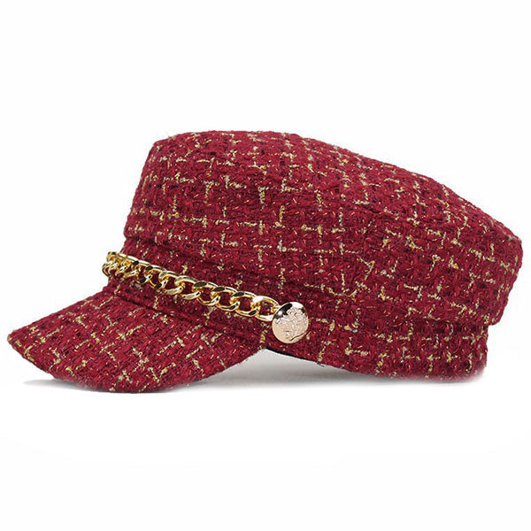 Casquette marin femme rouge