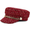 Casquette marin femme rouge