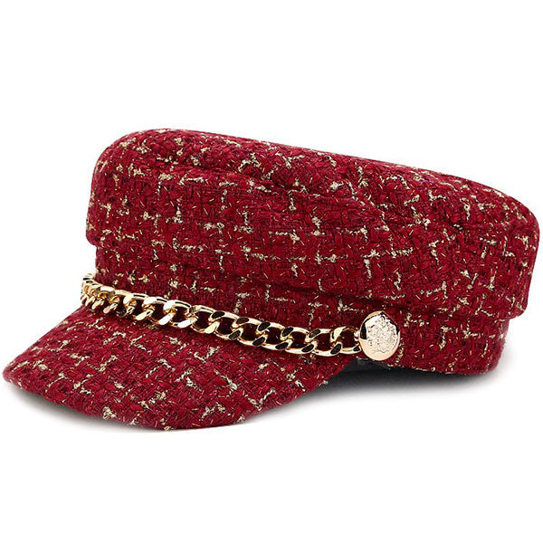 Casquette marin femme rouge