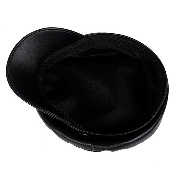Casquette simili cuir femme