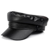 Casquette simili cuir femme