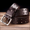 Ceinture militaire cuir marron