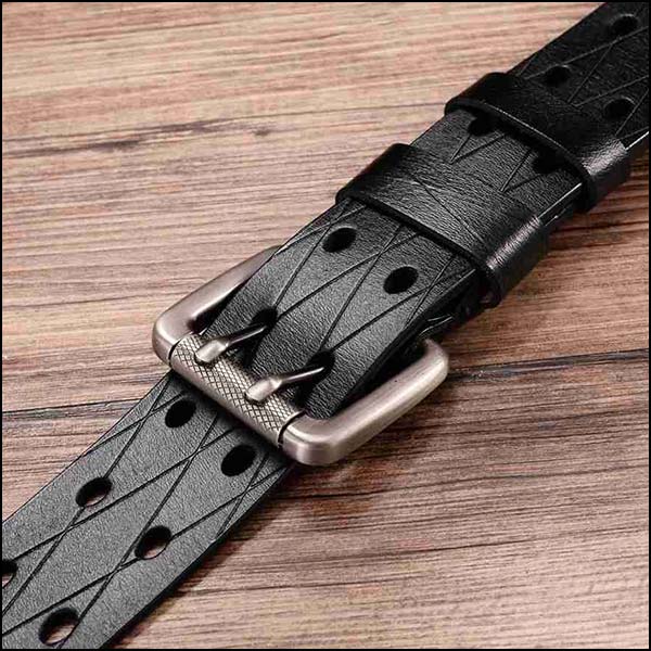 Ceinture militaire cuir noir
