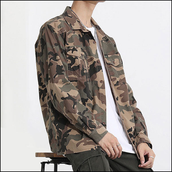 Vetement Militaire Homme Chemises Camouflage Pour Hommes
