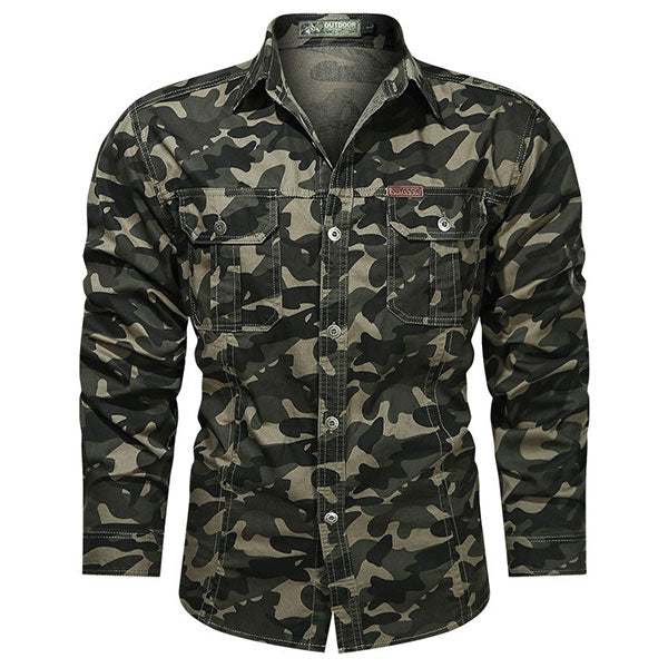 Chemise camouflage militaire homme
