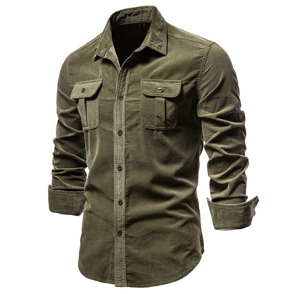Chemise coton militaire homme