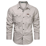 Chemise militaire beige homme