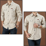 Chemise militaire beige homme
