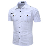Chemise militaire blanche homme