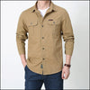 Chemise militaire kaki homme
