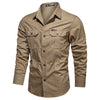 Chemise militaire kaki homme