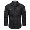 Chemise militaire noir homme