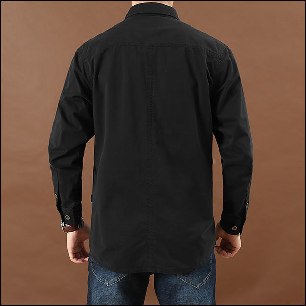 Chemise militaire noir homme