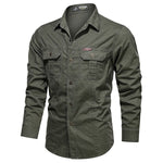 Chemise style militaire homme