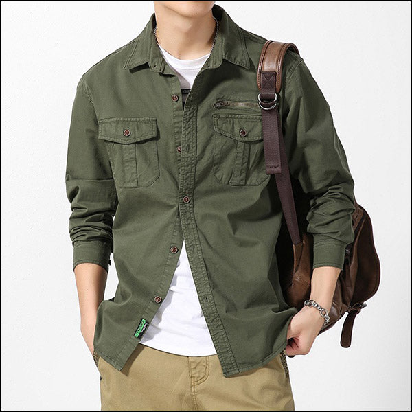 Chemise homme Rei manches courtes boutonnée gris vert Chemise homme Rei manches courtes boutonnée gris vert