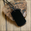 Collier plaque militaire noir