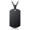 Collier plaque militaire noir