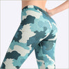 Legging bleu camouflage