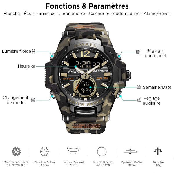 Montre camouflage