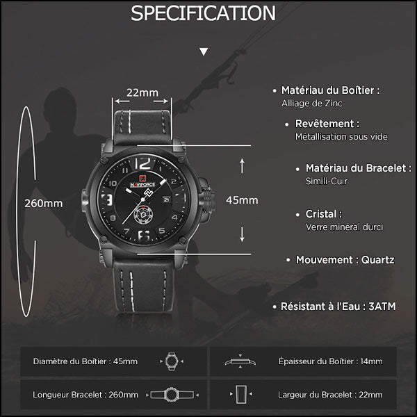 Montre militaire pour homme