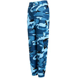Pantalon camouflage bleu femme