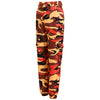 Pantalon camouflage femme orange