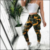 Pantalon camouflage orange femme
