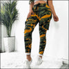 Pantalon camouflage orange femme