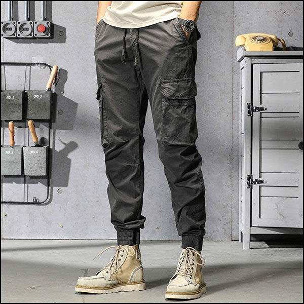 Pantalon cargo gris anthracite