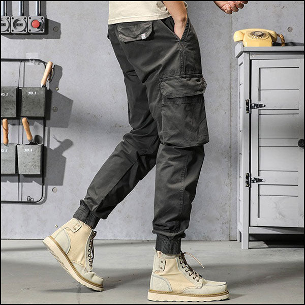 Pantalon cargo gris anthracite