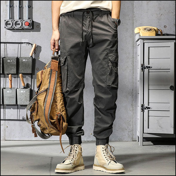Pantalon cargo gris anthracite