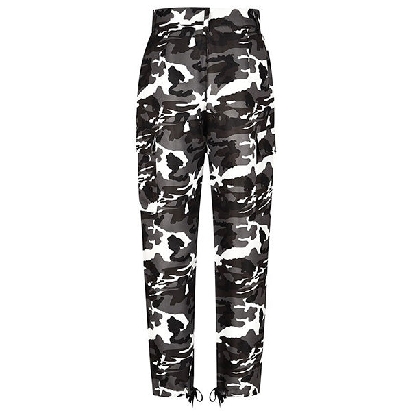 Pantalon cargo imprimé camouflage femme