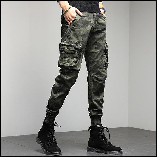 Pantalon cargo imprimé camouflage homme