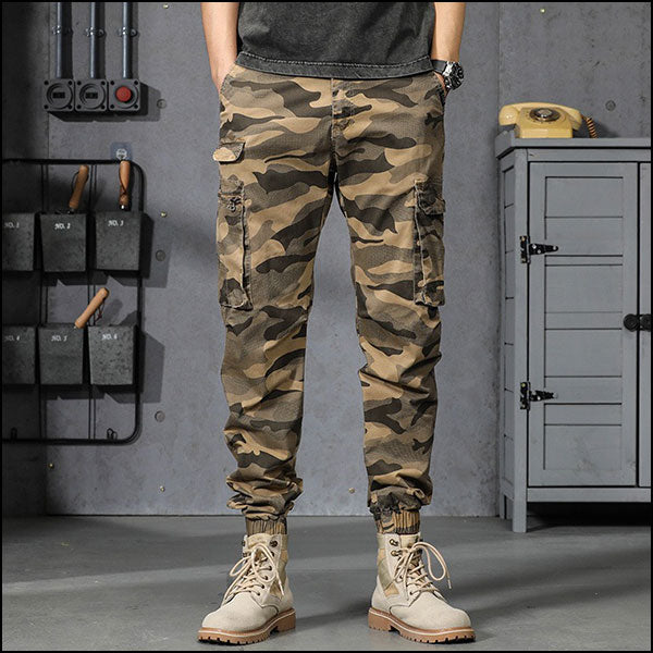 Pantalon cargo kaki homme