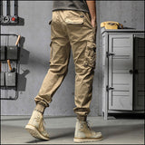Pantalon cargo militaire beige
