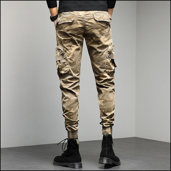 Pantalon cargo motif camouflage homme