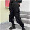 Pantalon cargo noir avec ceinture