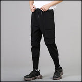 Pantalon cargo noir coton