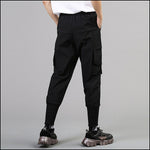 Pantalon cargo noir coton