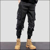 Pantalon cargo noir homme coupe droite