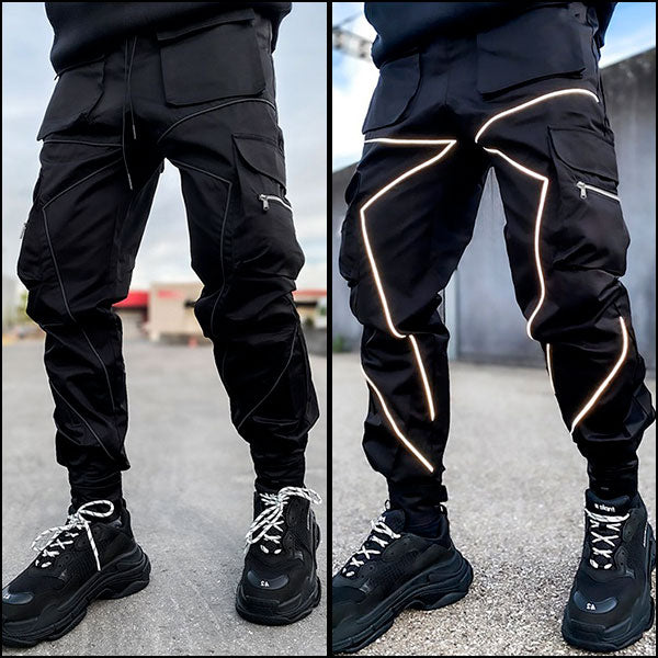 Pantalon cargo réfléchissant homme