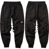 Pantalon large noir style cargo