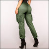 Pantalon militaire femme taille haute