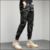 Pantalon style treillis camouflage gris homme